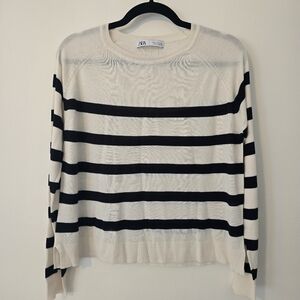 Zara size S black striped sweater